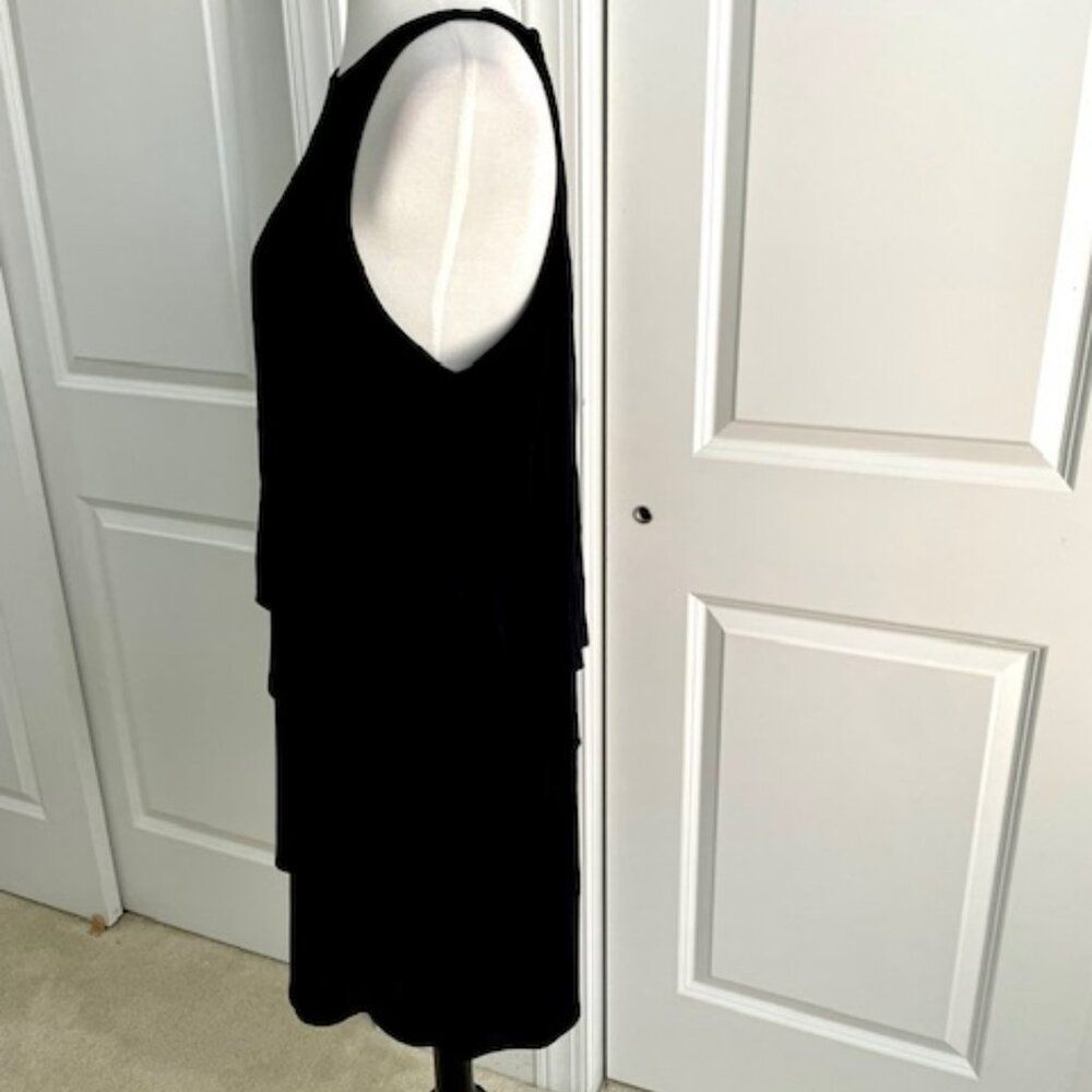 Tibi Open Back Little Black Dress Layered Size 12 - Picture 3 of 6
